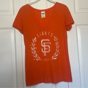 SF Giants SM Top Victoria’s Secret PINK T-Shirt. MLB Collab